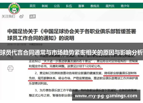 球员代言合同通常与市场趋势紧密相关的原因与影响分析